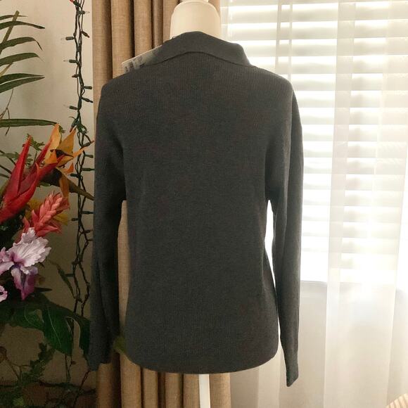 Uniqlo Washable Ribbed Knit Polo Sweater in Gray - Picture 5 of 8